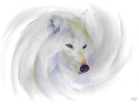 peinture loup